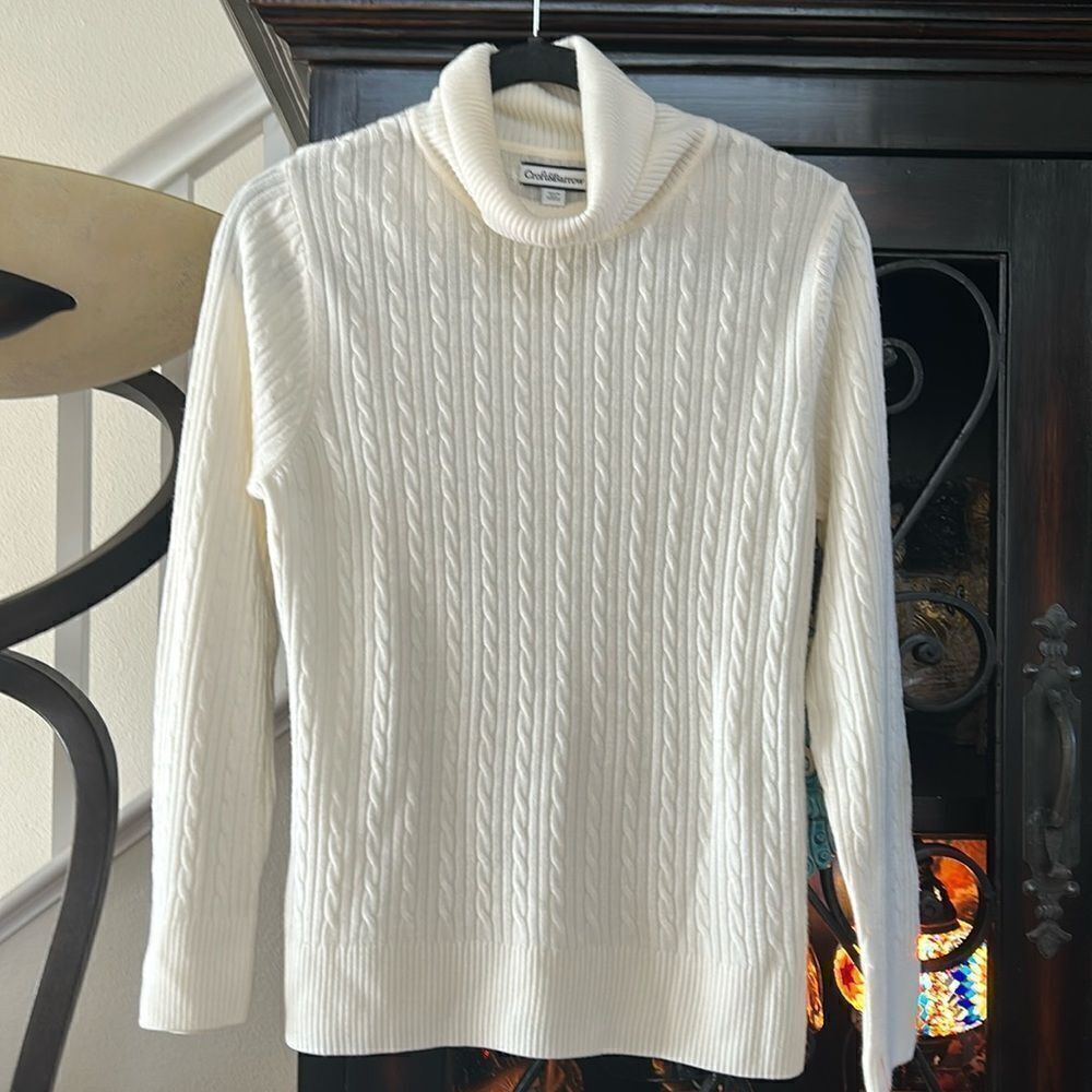 Cream bottle neck light weight sweater